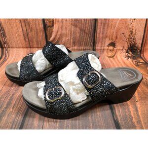 Dansko SOPHIE Womens 40 / 9.5-10 Black Dots Slide Sandals 9841180200 (42a5)